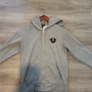 True Religion Heather Gray Graphic Hoodie
